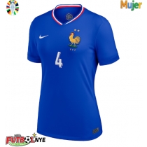 Camiseta Francia Dayot Upamecano #4 Primera Equipación para mujer Eurocopa 2024 manga corta